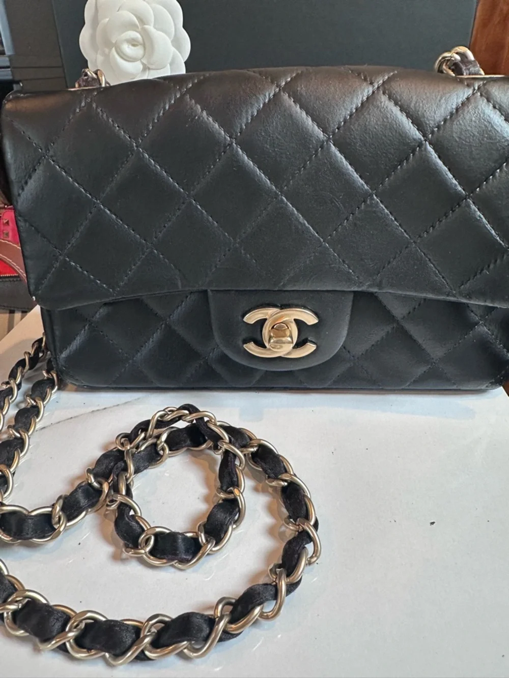 Chanel Mini Black Lambskin Rectangular
Classic Flap Bag - Picture 2 of 12